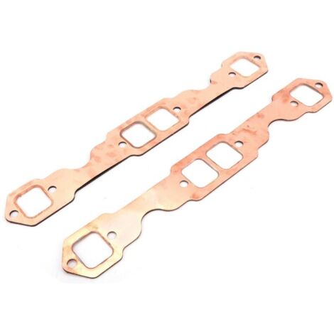 Jeffergarden Joint d'échappement réutilisable en cuivre plaqué, bonne étanchéité, sans fissures, facile à utiliser, joint torique plaqué, joint carré avec 2 joints pour usage domestique (1/5)
