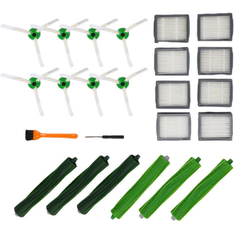 Jeffergarden Ensemble de 24 pièces de rechange pour aspirateur, compatible avec la série I3 : 3 paires de brosses rotatives, 8 filtres et brosses latérales (1/5)
