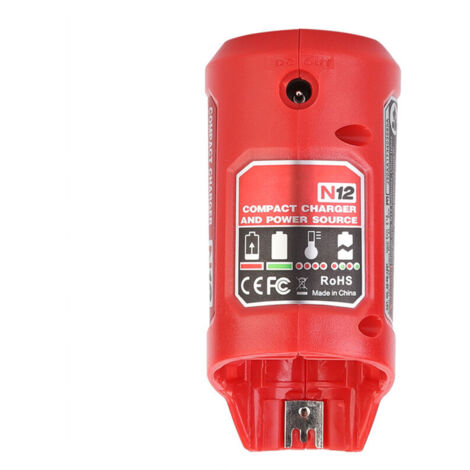 Jeffergarden Chargeur de batterie USB portable et source d'alimentation compatibles avec Milwaukee 48-59-1201 M12 (1/5)