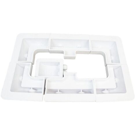 Jeffergarden Support de montage pour panneau solaire, kit de toit ABS 7 pièces pour camping-cars, caravanes, camping-cars, abris de jardin, garages, terrasses, blanc (1/5)