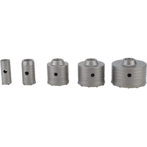 Jeffergarden Kit de 9 forets à béton avec queue de 30 mm, 40 mm, 65 mm, 80 mm et 100 mm (1/5)