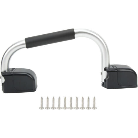 Jeffergarden Poignée d'assistance pliante RV avec matériel de porte d'entrée en alliage d'aluminium EVA Grip pour caravane camping-car remorque (1/5)