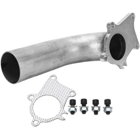 Jeffergarden Tuyau de décharge de tuyau de descente d'échappement de Turbo de 57mm avec le remplacement de tuyau de décharge de Turbo d'acier inoxydable de bride de 5 boulons pour T3 T4 T04E (1/5)