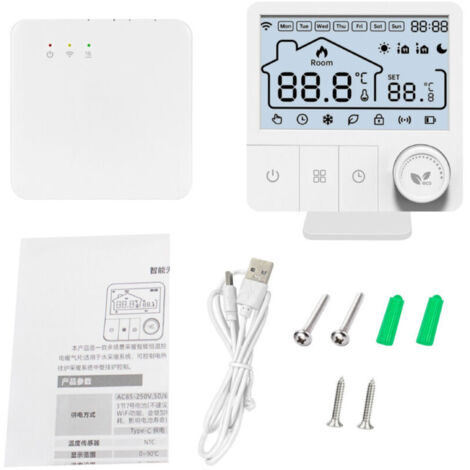 Jeffergarden Thermostat WiFi TY, contrôleur électrique intelligent programmable pour le chauffage, pour usage domestique (1/5)