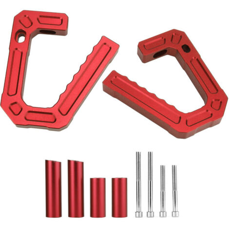 Jeffergarden Poignée de prise avant – Alliage d'aluminium rouge, remplacement pour Jeep Wrangler JK 2007-2018. Accessoire off-road pratique. (1/5)