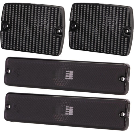 Jeffergarden Lot de 4 botiers de feux de position latéraux et de clignotants 56001378 de remplacement pour Jeep Wrangler YJ Smoky Black (1/5)