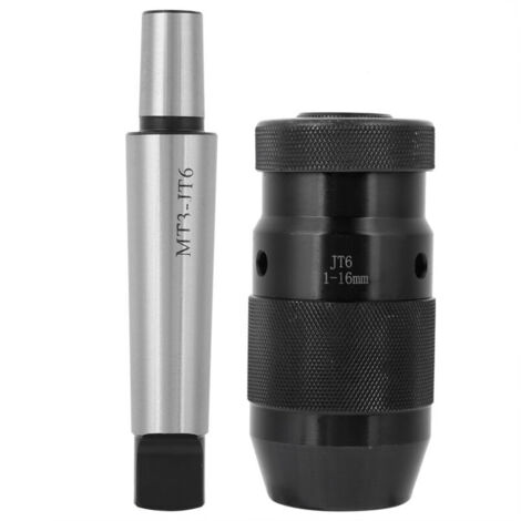 Jeffergarden Mandrin de perçage autoserrant MT3 JT6 1-16 mm à verrouillage automatique et sans clé (1/5)