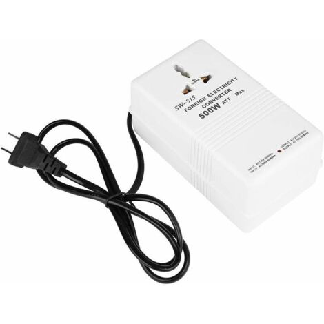 Jeffergarden Transformateur de convertisseur de tension élévateur et abaisseur SW S15 500W de 220V à 110V et 220V à 110V prise CN) (1/5)