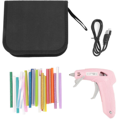 Jeffergarden Cordless Hot Melt Adhesive Unit Handheld Electric USB Rechargeable Anti-Drip For Art Crafts Pink (1/5)