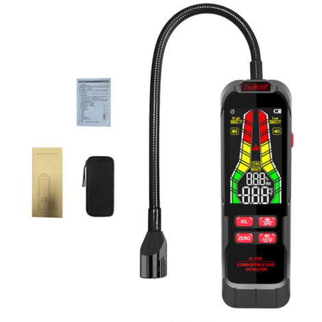 Jeffergarden Détecteur de Gaz Détecteur de Fuite Charbon Naturel Gas Méthane Propane Butane Détecteur GPL GNL Portable Allarme Sonore Numérique LED pour Camping Car Maison Cuisine (1/5)