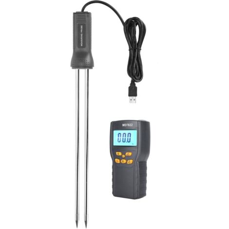Jeffergarden Humidimètre de Foin Portable, Testeur d'humidité de Foin Précis, Humidimètre Numérique de Grain pour Paille de Céréales, Son, Herbe Fourragère (1/5)