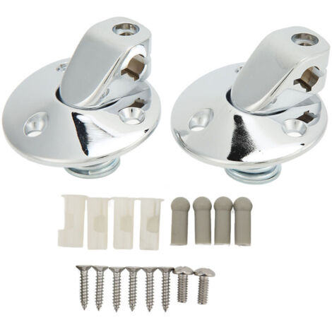 Jeffergarden Supports de pare-soleil de voiture avec douille à vis, chromés, de remplacement pour Camaro 1967-1969 (1/5)