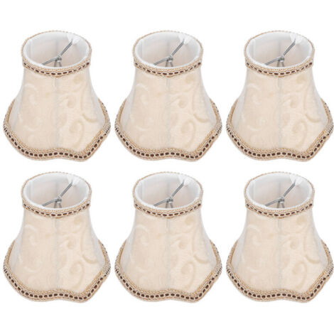 Jeffergarden Lot de 6 abat-jour en tissu pour applique murale ou lustre, accessoires d'éclairage pour la décoration intérieure (1/5)