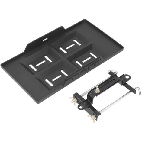 Jeffergarden Kit de support de fixation pour batterie de voiture, réglable en hauteur, noir, robuste et universel (1/5)
