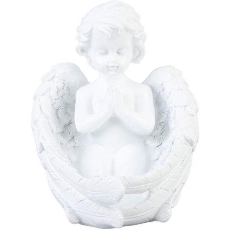 Jeffergarden Porte-bougie décoratif, adorable figurine vintage en prière, statuette de bureau pour la décoration de l'entrée du salon (1/5)