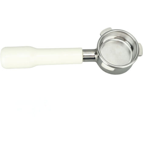 Jeffergarden Porte-filtre sans fond 54mm, acier inoxydable, 3 oreilles, café pour Breville 8 Type C2, plastique blanc (1/5)