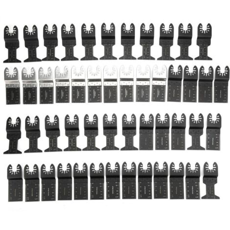 Jeffergarden 50Pcs Oscillant Lames de Scie Bimetal Quick Release Kit Combinaison Ensemble De Coupe/Percussion Outil (1/5)