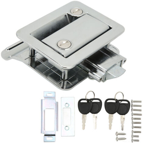 Jeffergarden Verrou de Sécurité Porte d'Entrée VR Verrou Mortaise Intégré Alliage Aluminium pour Camping-Car Chrome (1/5)
