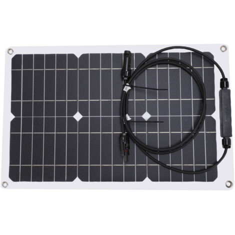 Panneau Solaire Flexible 30W 18V Monocristallin - Pliable, Haute Efficacité, pour Camping-car/Voiture/Bateau 12V (1/5)