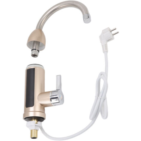 Jeffergarden 3000W Fauteur d'eau instantané Rotation Rotation Electric Hot Cold Tap en acier inoxydable pour la cuisine Baux de salle de bain UE PLIG 220V (1/5)