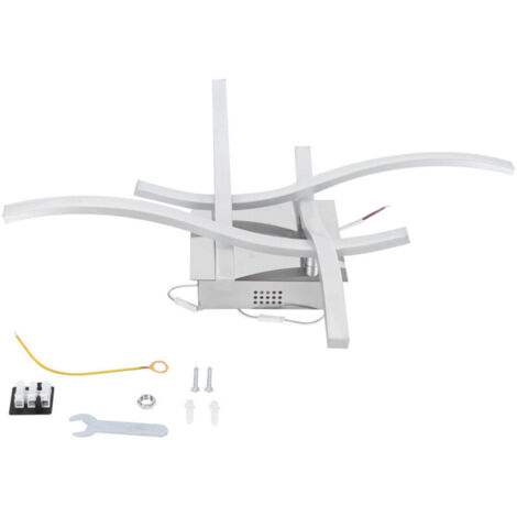 Jeffergarden Plafonnier LED 25W, lampe incurvée moderne pour salon, cantine, chambre, blanc, 85-265V (1/5)