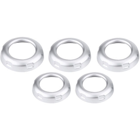 Jeffergarden Cache de volume, garniture de bouton de climatisation en plastique ABS chromé argenté, 5 pièces, pour accessoires de voiture, remplacement pour Land Rover Range Sport 2010-2013 (1/5)