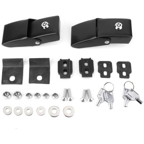 Jeffergarden Kits de loquets de verrouillage de capot moteur, 2 pièces, avec clé adaptée pour Jeep Wrangler 2007 – 2017 (1/5)