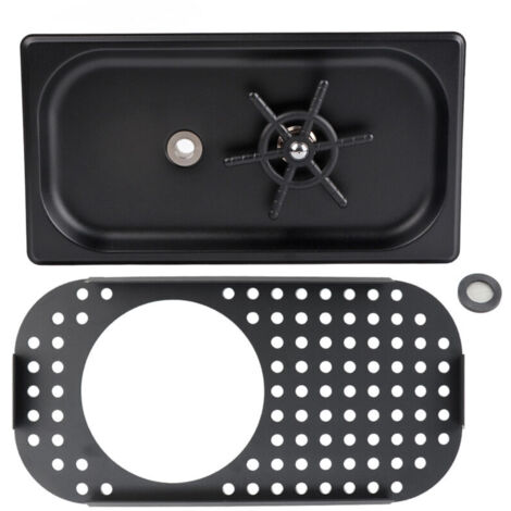 Jeffergarden Lave-tasses automatique en acier inoxydable noir mat, usage domestique et commercial, idéal pour les bars (1/4)