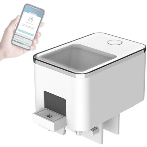 Jeffergarden Distributeur de nourriture intelligent WiFi pour aquarium, contrôle par APP, grande capacité 100ML (1/5)