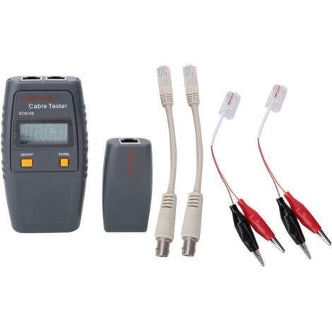 Jeffergarden Testeur de câbles réseau LAN SC6106, détecteur de lignes électriques avec écran LCD (1/5)