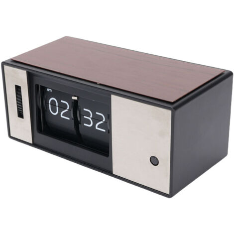 Jeffergarden Horloge mécanique numérique rétro rabattable, lumière LED automatique, fonctionne à piles, pour la décoration de la maison et du bureau, 12 heures (1/5)