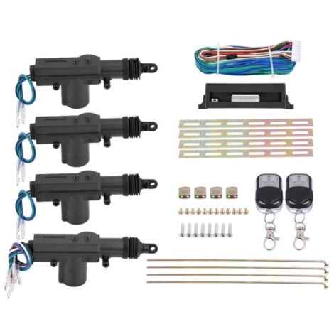Jeffergarden Kit de verrouillage/déverrouillage centralisé sans clé 12 V pour voiture 4 portes (1/5)
