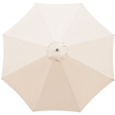 Jeffergarden Housse de rechange pour parasol, 8 baleines, 2.7 m, imperméable, anti-UV, tissu de rechange, blanc (1/5)