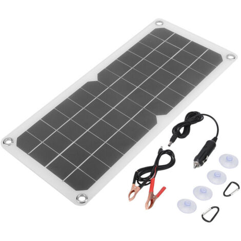 Panneau Solaire Flexible pour Voiture 10W 18V - Double USB 5V, Charge Téléphone, pour Sac à Dos ou Fixation Externe (1/5)