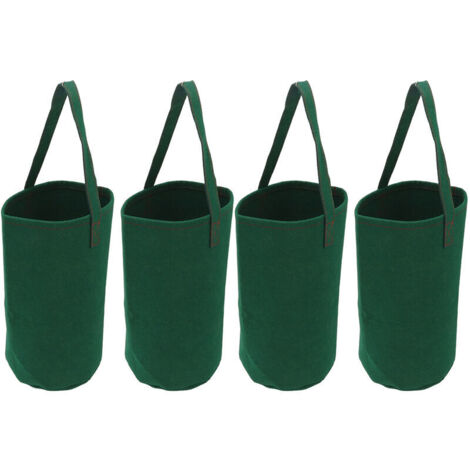 Jeffergarden 4Pcs sacs de culture inversés suspendus pour tomates et fraises, sacs de floriculture, sacs de semis, verts (1/5)