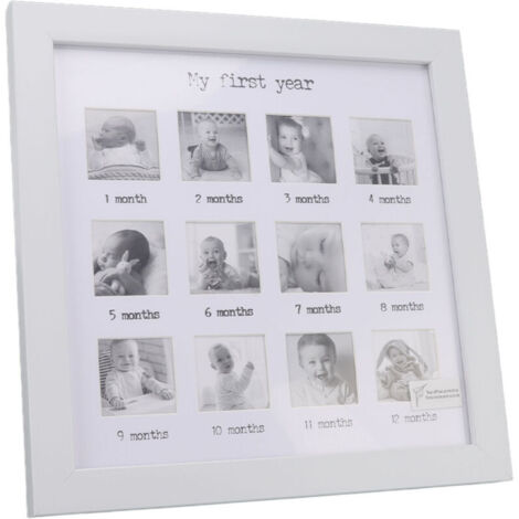 Jeffergarden Baby First Year Photo Frame 12 mois NOUVELLE-NÉ MEMBORS PICONS POUR CROPOSITIQUE Record Keepsake (1/5)