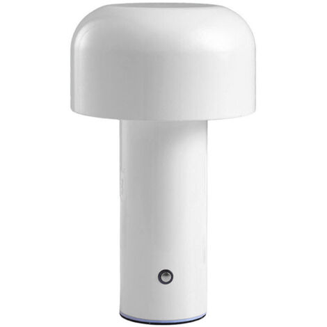 Jeffergarden Lampe de Table champignon trois couleurs, lumière LED perles, gradation continue, lampe champignon, veilleuse pour chambre à coucher, chevet, blanc (1/5)