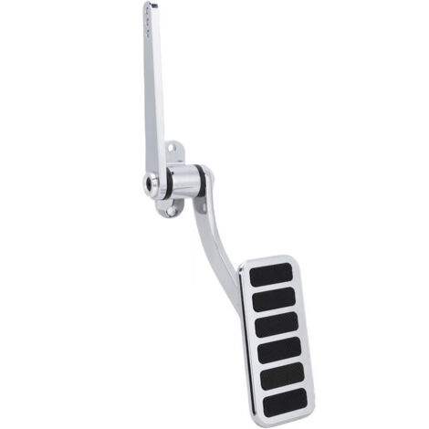Jeffergarden Pédale d'accélérateur universelle en aluminium poli, 4,5 pouces X 2, ensemble d'accélérateur pour voitures classiques, Hot Rods, véhicules de rue et personnalisés (1/5)