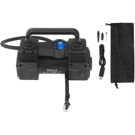 Jeffergarden Compresseur d'air 12V pompe robuste 120PSI gonfleur de pneu portable avec lumière LED pour voitures RVs balles (1/5)