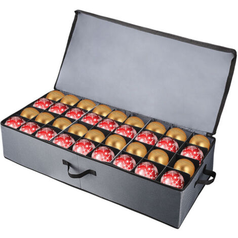 Jeffergarden Boîte de rangement pour décorations lumineuses de Noël en tissu Oxford 600D, pouvant contenir 72 guirlandes lumineuses standard de 10,2 cm. (1/5)