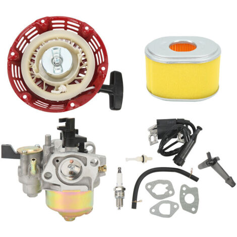 Jeffergarden Kit de carburateur GX160 démarreur à rappel bobine d'allumage bougie filtre à Air pour GX140 GX160 GX200 GX168 GX168F (1/5)