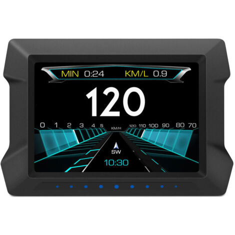 Jeffergarden Ordinateur de conduite multifonction pour voiture P22 OBD,vitesse du véhicule, régime, consommation de carburant, température de l'eau, affichage de la tension, indicateur de pente (1/5)