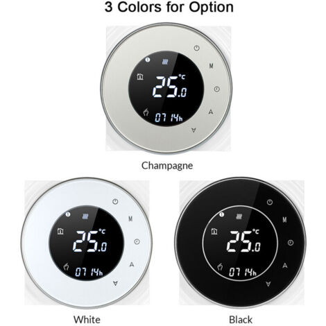 Jeffergarden Thermostat intelligent Wi-Fi 95-240 V, contrôleur de température de chauffage électrique programmable, commande vocale par application, thermorégulateur compatible avec Amazon (1/5)