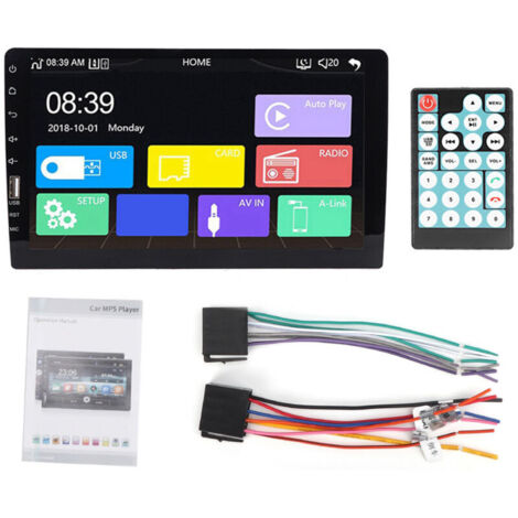 Jeffergarden Autoradio MP5, DVD, format simple DIN noir pour jazz et classique (1/5)