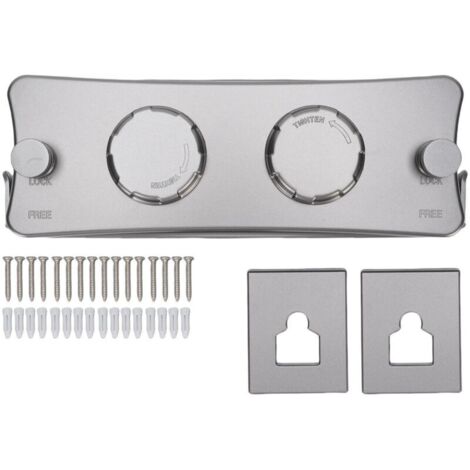 Jeffergarden Étendoir à linge rétractable d'intérieur en acier inoxydable 304, double corde, fixation murale, pour balcon ou salle de bain, gris (1/5)