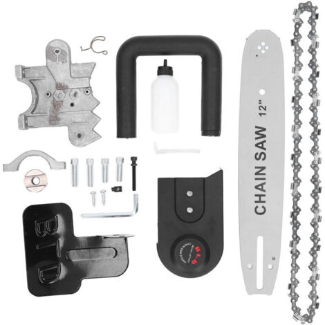 Jeffergarden Kit de conversion pour tronçonneuse avec support électrique en acier à haute teneur en carbone pour meuleuse d'angle et outil de travail du bois (1/5)