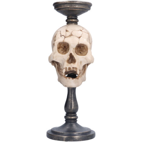 Jeffergarden Bougeoir en résine Durable, crâne terrifiant, fournitures d'halloween pour la décoration de la maison (1/5)