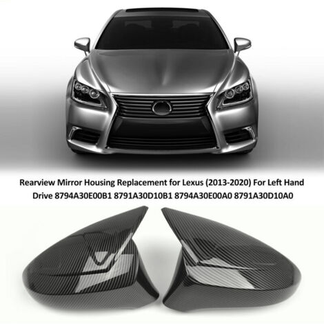 Jeffergarden Coque de rétroviseur de remplacement pour Lexus (2013-2020) conduite à gauche 8794A30E00B1 8791A30D10B1 8794A30E00A0 8791A30D10A0 (1/5)