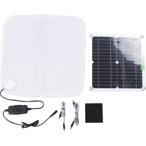 Jeffergarden Couverture chauffante solaire 12 V 50 W, douce et portable, pour animaux de compagnie, idéale pour une utilisation en voiture ou en extérieur.