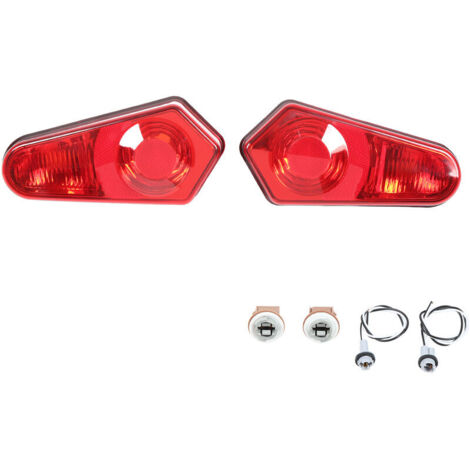 Jeffergarden Botiers de feu arrière ATV Lentilles de lampe d'arrêt de frein arrière 2411153 Remplacement pour Polaris Sportsman 400 450 500 550Red (1/5)